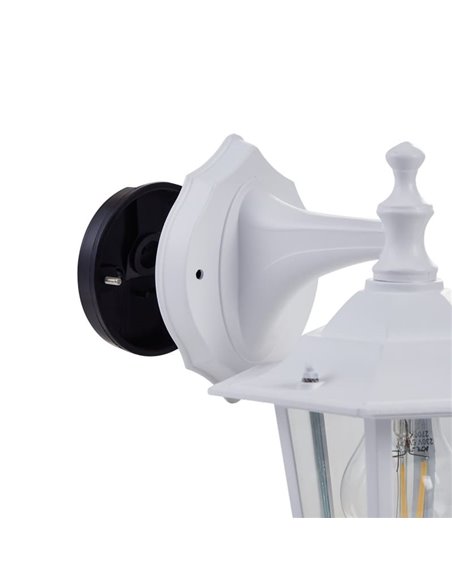 Luminária de parede externa LATERNA 5, lanterna suspensa, branca, IP44, E27 (não incl.)
