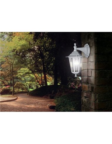 Luminária de parede externa LATERNA 5, lanterna suspensa, branca, IP44, E27 (não incl.)