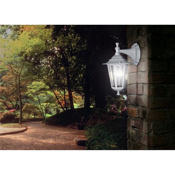 Lámpara de pared para exterior tipo farol suspendido LATERNA 5, blanco, IP44, E27 (no incl.)