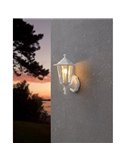 Lámpara de pared para exterior tipo farol sostenida LATERNA 5, blanco, IP44 E27 (no incl.)