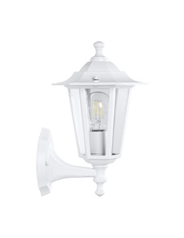 Luminária de parede externa com suporte tipo lanterna LATERNA 5, branca, IP44 E27 (não incl.)