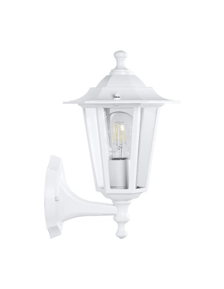 Lámpara de pared para exterior tipo farol sostenida LATERNA 5, blanco, IP44 E27 (no incl.)