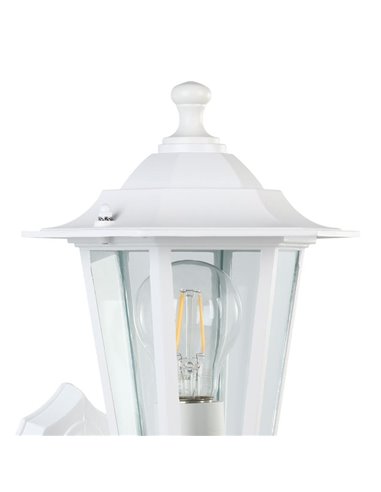 Lámpara de pared para exterior tipo farol sostenida LATERNA 5, blanco, IP44 E27 (no incl.)