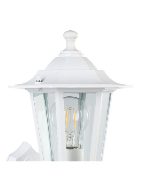 Lámpara de pared para exterior tipo farol sostenida LATERNA 5, blanco, IP44 E27 (no incl.)