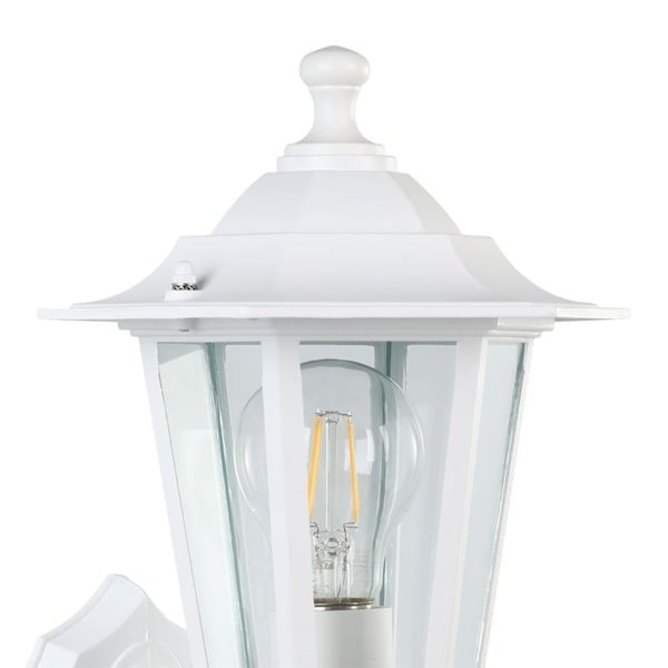 Lámpara de pared para exterior tipo farol sostenida LATERNA 5, blanco, IP44 E27 (no incl.)