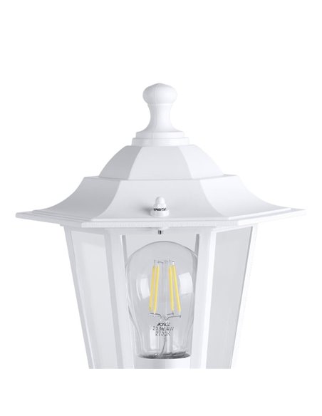 Lámpara de sobremuro exterior tipo farol LATERNA 5 blanco, IP44 E27 (no incl.)
