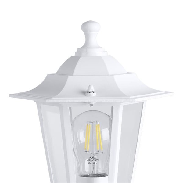 Lámpara de sobremuro exterior tipo farol LATERNA 5 blanco, IP44 E27 (no incl.)