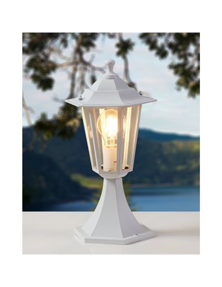 Luminária de parede externa tipo lanterna LATERNA 5 branca, IP44 E27 (não incl.)