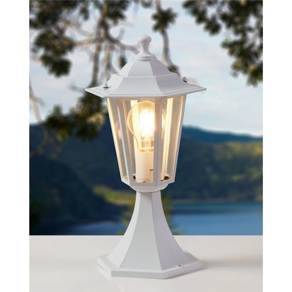 Lámpara de sobremuro exterior tipo farol LATERNA 5 blanco, IP44 E27 (no incl.)