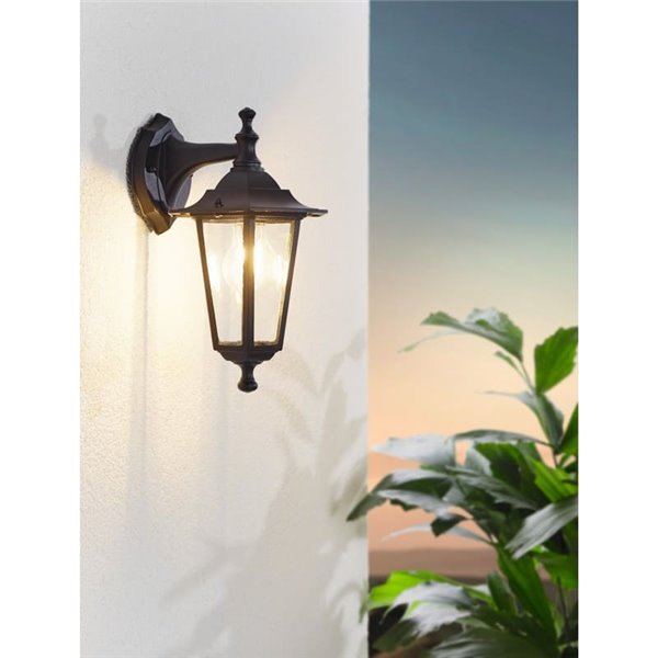 Lámpara de pared exterior suspendida negra tipo farol LATERNA 4, IP44 E27 (no incl.)