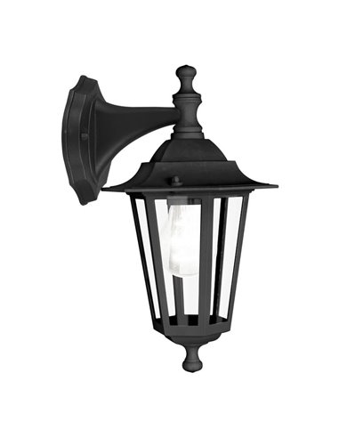 Luminária de parede externa suspensa preta tipo LATERNA 4, IP44 E27 (não incl.)