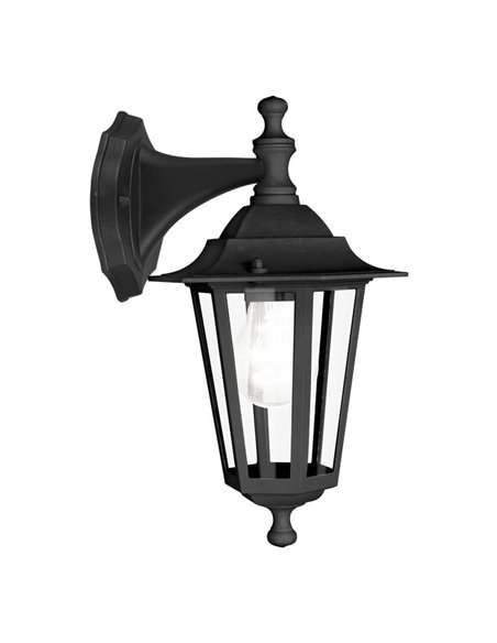 Luminária de parede externa suspensa preta tipo LATERNA 4, IP44 E27 (não incl.)