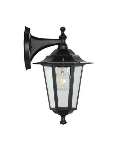 Lámpara de pared exterior suspendida negra tipo farol LATERNA 4, IP44 E27 (no incl.)