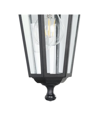 Lámpara de pared exterior suspendida negra tipo farol LATERNA 4, IP44 E27 (no incl.)