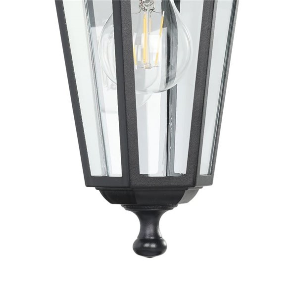 Lámpara de pared exterior suspendida negra tipo farol LATERNA 4, IP44 E27 (no incl.)
