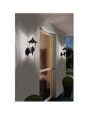 Lámpara de pared exterior sostenida negra LANTERNA 4, IP44 E27 (no incl.)