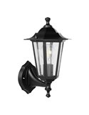 Lámpara de pared exterior sostenida negra LANTERNA 4, IP44 E27 (no incl.)