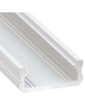 Profilé LED aluminium LUMINES Type D laqué blanc 2,02 m pour bandes de 10 mm