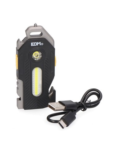 Linterna de seguridad 6 en 1 silbato, martillo, rompe cristales 400Lm 7W IP44