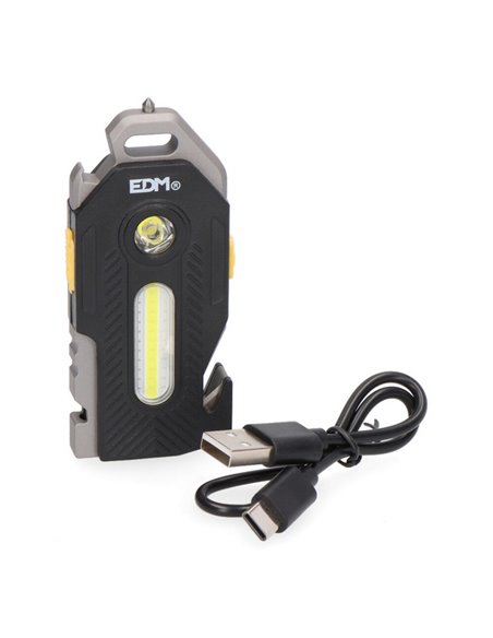 Linterna de seguridad 6 en 1 silbato, martillo, rompe cristales 400Lm 7W IP44