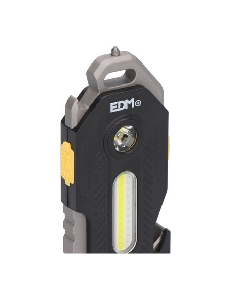 Linterna de seguridad 6 en 1 silbato, martillo, rompe cristales 400Lm 7W IP44