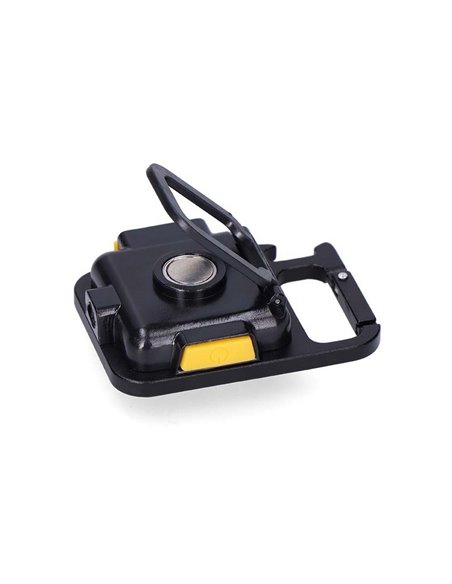 Lampe torche porte-clés multifonction avec aimant, mousqueton, filetage pour trépied, poignée et décapsuleur 6W