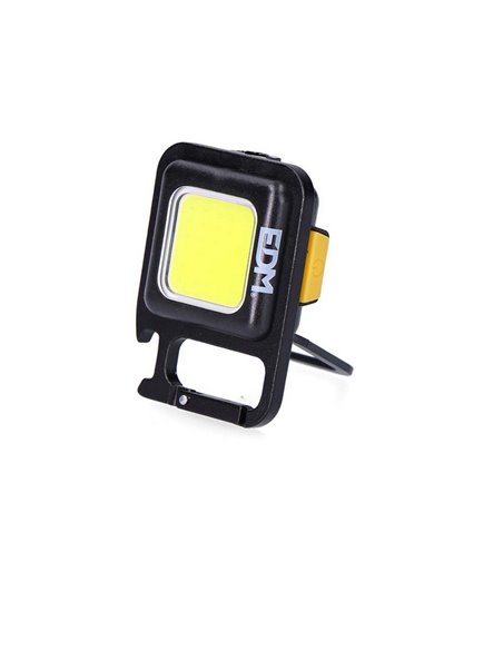 Lampe torche porte-clés multifonction avec aimant, mousqueton, filetage pour trépied, poignée et décapsuleur 6W