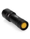 Lampe torche tactique LED en aluminium Black Grip 150 lm avec zoom, 3 x AAA incluses