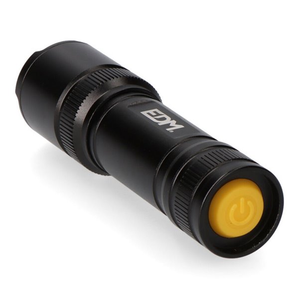 Linterna LED táctica Black Grip de aluminio 150Lm con zoom 3xAAA incluidas