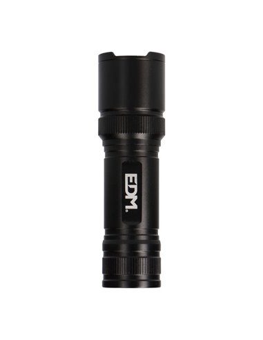 Linterna LED táctica Black Grip de aluminio 150Lm con zoom 3xAAA incluidas