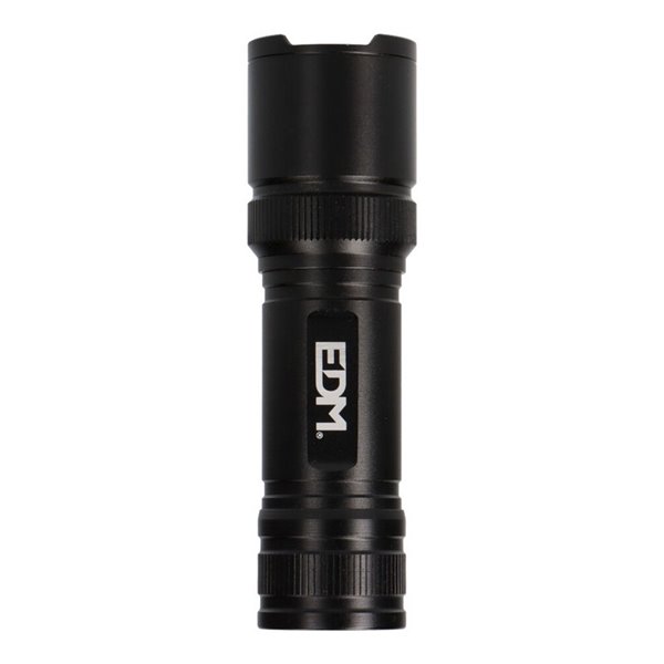 Linterna LED táctica Black Grip de aluminio 150Lm con zoom 3xAAA incluidas