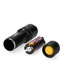 Linterna LED táctica Black Grip de aluminio 150Lm con zoom 3xAAA incluidas