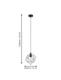 Lámpara colgante cubos geométricos STRAITON, negro E27 (no incl.)