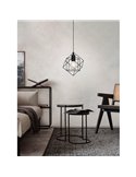 Lámpara colgante cubos geométricos STRAITON, negro E27 (no incl.)