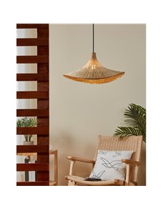Luminária pendente curva de bambu HAXEY Ø500mm E27 (não incl.) 2