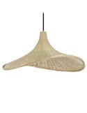Luminária pendente curva de bambu HAXEY Ø500mm E27 (não incl.)