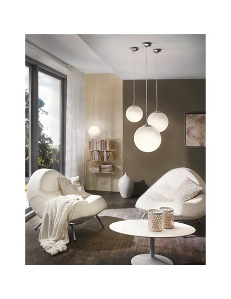 Suspension sphère RONDO blanc mat Ø250mm, E27 (non incl.)