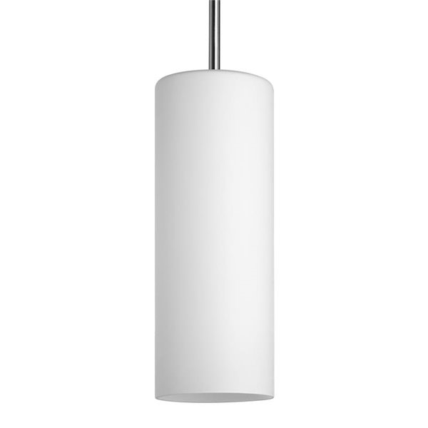 Luminária pendente com cúpula cilíndrica TROY 3, branco níquel fosco E27 (não incl.)