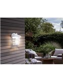 Aplique de pared tipo farol moderno suspendido ALORIA, exterior, blanco, E27 (no incl.) IP44
