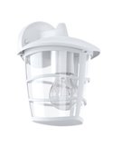 Aplique de pared tipo farol moderno suspendido ALORIA, exterior, blanco, E27 (no incl.) IP44