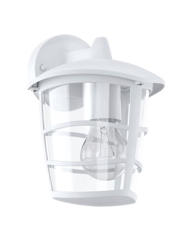 Aplique de pared tipo farol moderno suspendido ALORIA, exterior, blanco, E27 (no incl.) IP44