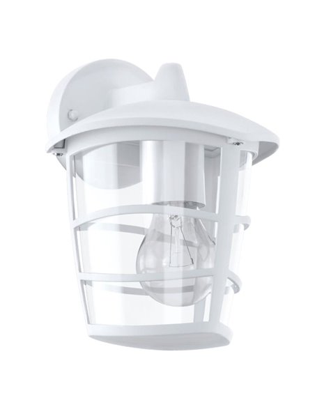 Aplique de pared tipo farol moderno suspendido ALORIA, exterior, blanco, E27 (no incl.) IP44
