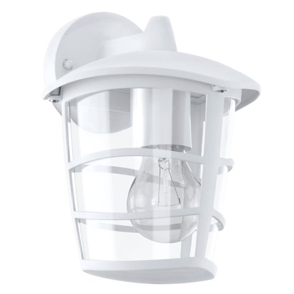 Aplique de pared tipo farol moderno suspendido ALORIA, exterior, blanco, E27 (no incl.) IP44