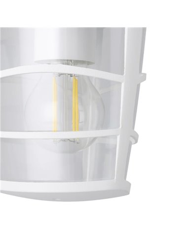 Aplique de pared tipo farol moderno suspendido ALORIA, exterior, blanco, E27 (no incl.) IP44