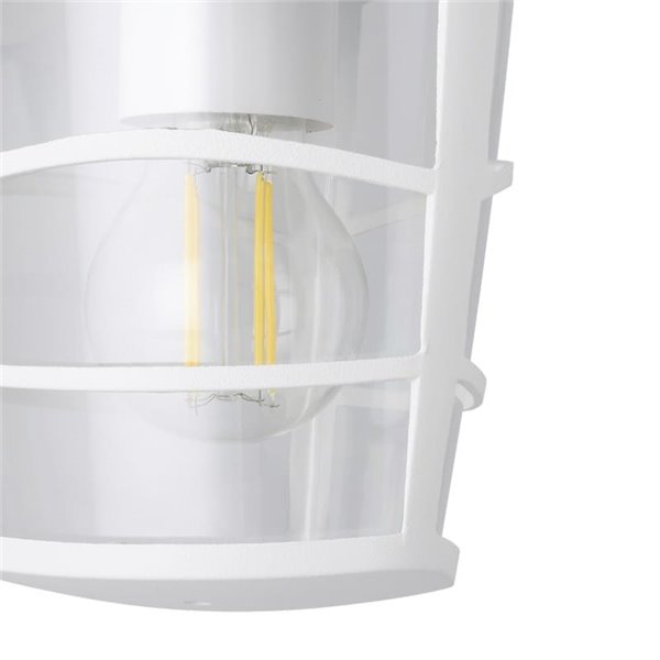 Aplique de pared tipo farol moderno suspendido ALORIA, exterior, blanco, E27 (no incl.) IP44