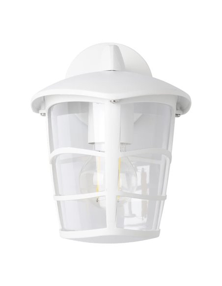 Aplique de pared tipo farol moderno suspendido ALORIA, exterior, blanco, E27 (no incl.) IP44