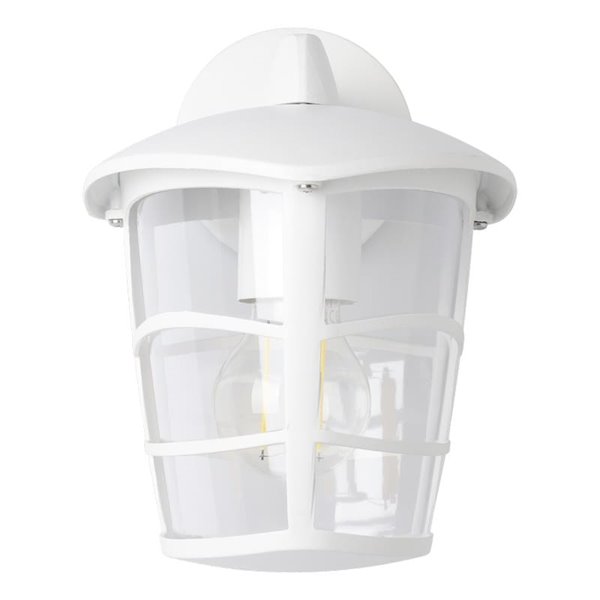 Aplique de pared tipo farol moderno suspendido ALORIA, exterior, blanco, E27 (no incl.) IP44