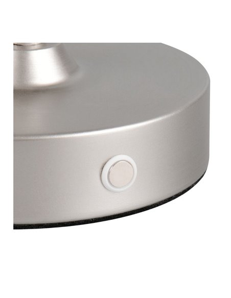 Lámpara de sobremesa KENNY recargable USB 1,5W 1x 140lm, 3000K IP20 Negro/Gris
