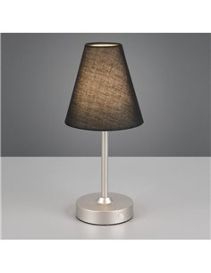 Luminária de mesa recarregável USB KENNY 1,5 W 1x 140 lm, 3000 K IP20 preta/cinza 2