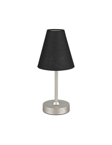 Lámpara de sobremesa KENNY recargable USB 1,5W 1x 140lm, 3000K IP20 Negro/Gris